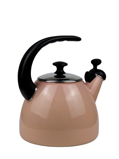 Чайник 2,5 л. эмалированный со свистком Kamille KM 1040B с черной бакелитовой ручкой