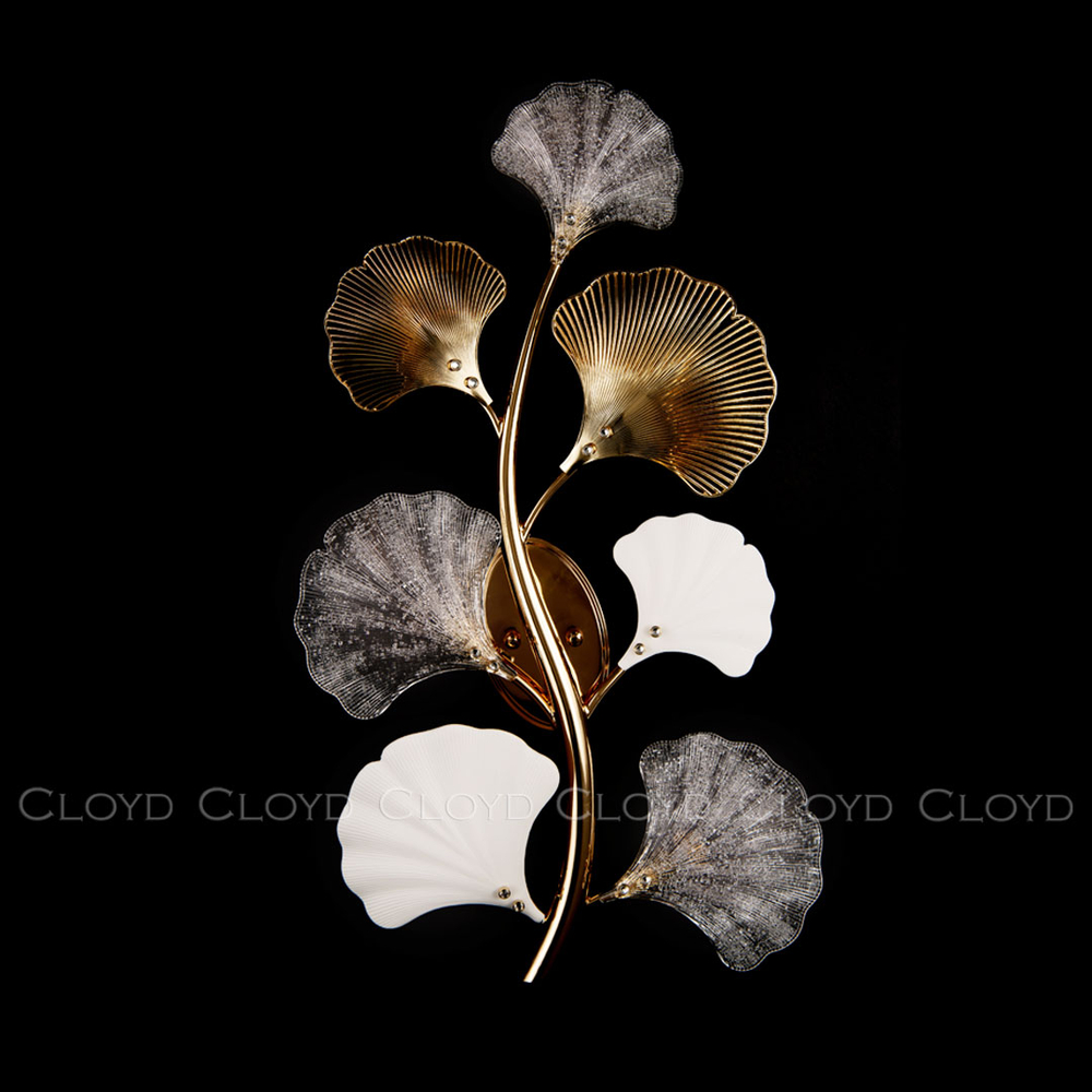 Бра Cloyd POLYNESIA W7 / выс. 77 см - стекло, керамика - золото (арт.20112)