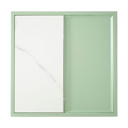 Столик кофейный Mayen, 45х45 см, белый/зеленый