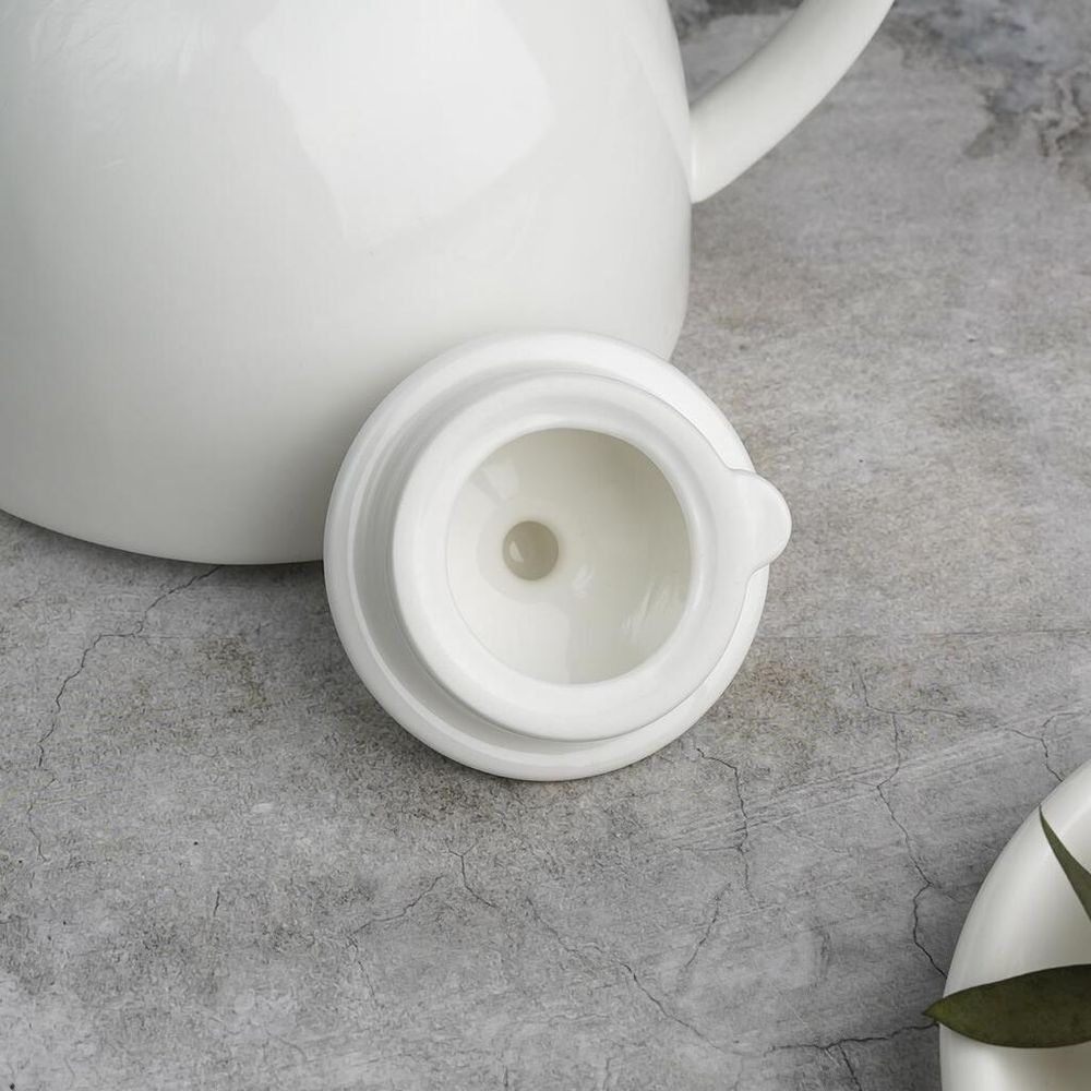 Чайник 760 мл d 13,2/6,8 см h12 см белый фарфор P.L. Proff Cuisine [1]