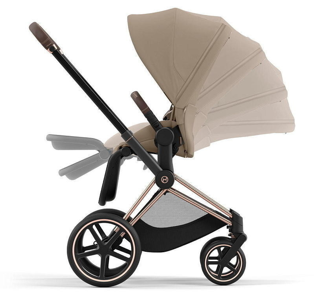 Коляска Cybex Priam IV Rosegold complete Cloud T Mirage Grey Plus Base T 3 в 1 Cozy Beige