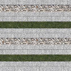 Тротуарная плитка ГАЗОННАЯ РЕШЕТКА - Стоунмикс Белый с черным