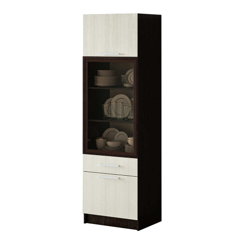 Фиеста шкаф для посуды 600*1990*461 венге/лоредо БТС