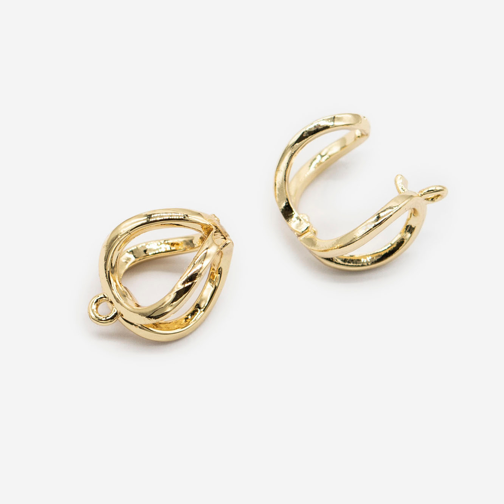 Бейл обжимной, 15*10мм, позолота