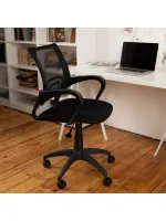 Кресло BRABIX "Fly MG-396", с подлокотниками, сетка, черное, 532083