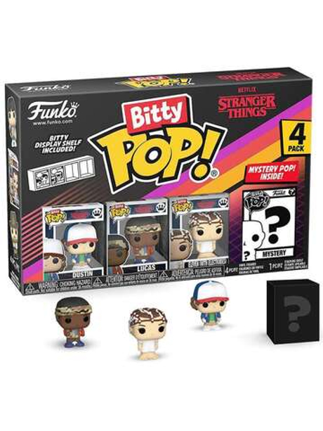 Фигурка Funko Bitty POP! Stranger Things SZN1 Dustin+Lucas+Eleven+Mystery (1 of 4) 4PK 83662