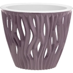 Кашпо для цветов пластиковое 5,7л d-23,5см «Вдохновение» Пыльная роза