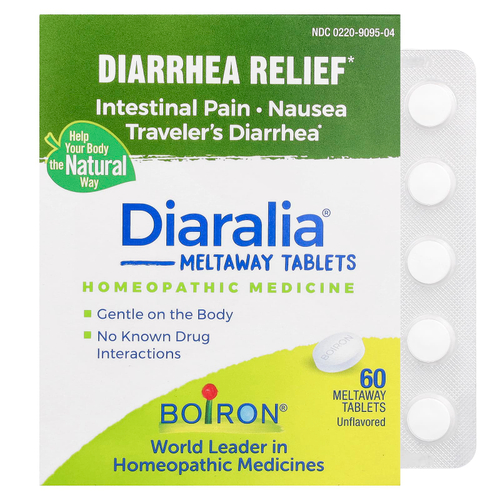 Boiron, Diaralia®, средство от диареи, без ароматизаторов, 60 таблеток для рассасывания