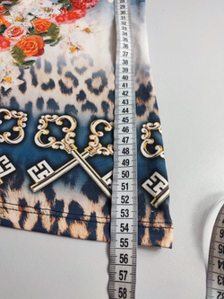 Топ с принтом из вискозы 42 размер