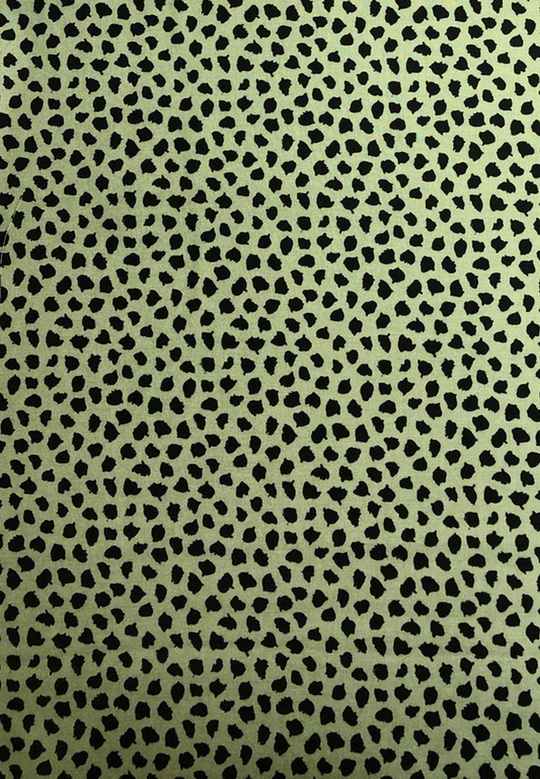 штапель принт пятно черное на оливке D45C1