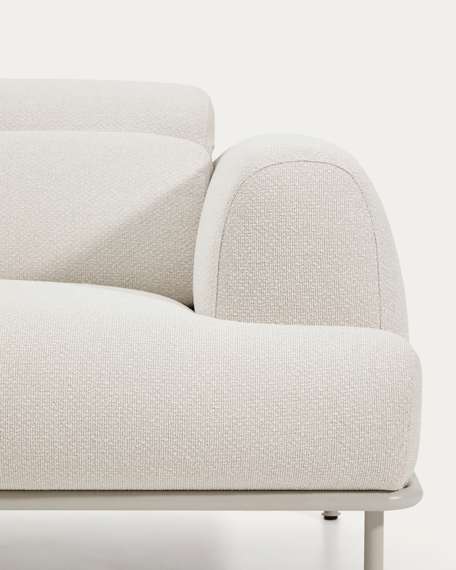 Диван Aurum 3-местный цвета экрю с откидным подголовником 234  см