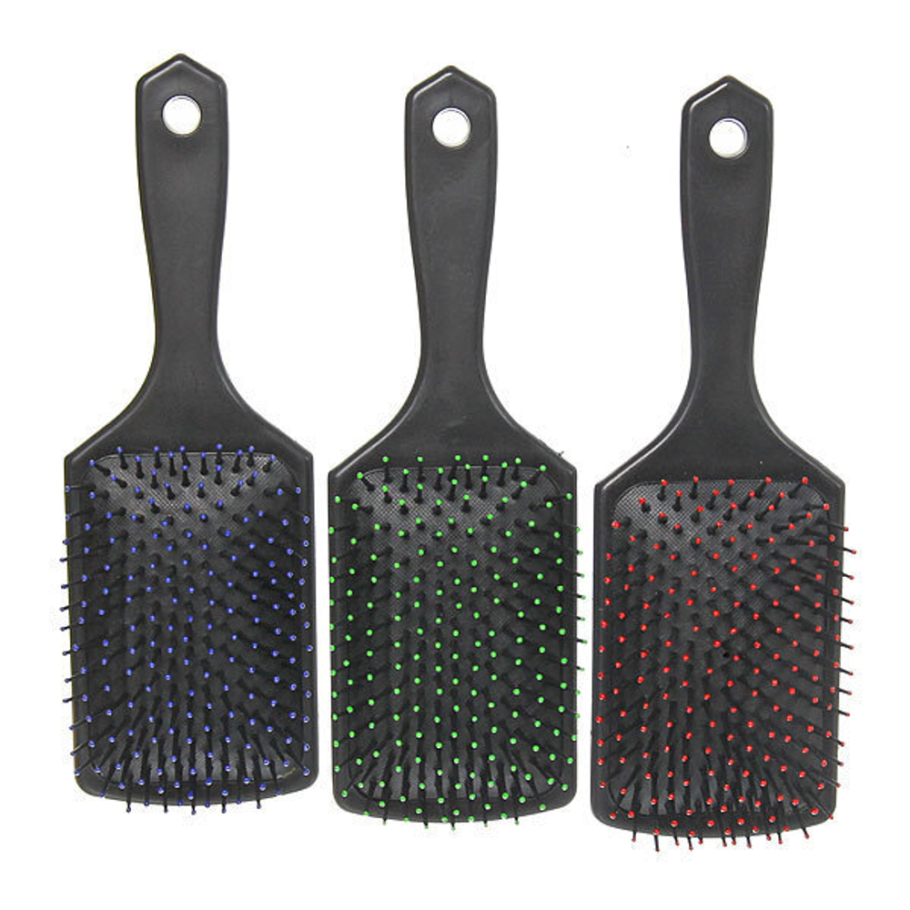 Расческа массажная «Полезная», цвет черный, 24*8см