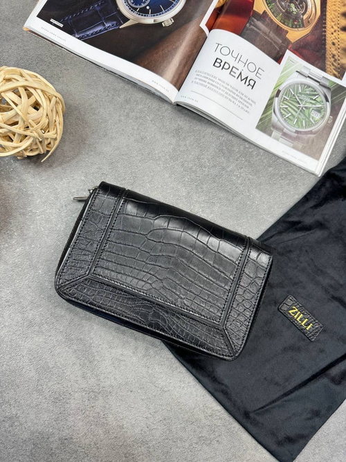 Клатч Zilli из кожи крокодила