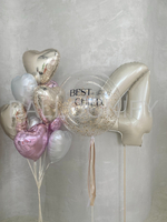 Набор шаров "Блекс и нежность" с большим шаром и цифрой