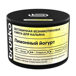 Бестабачная безникотиновая смесь для кальяна BRUSKO, 50 г, Лимонный йогурт