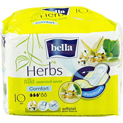 Прокладки "Белла" Herbs tilia komfort softiplait 10шт (36)