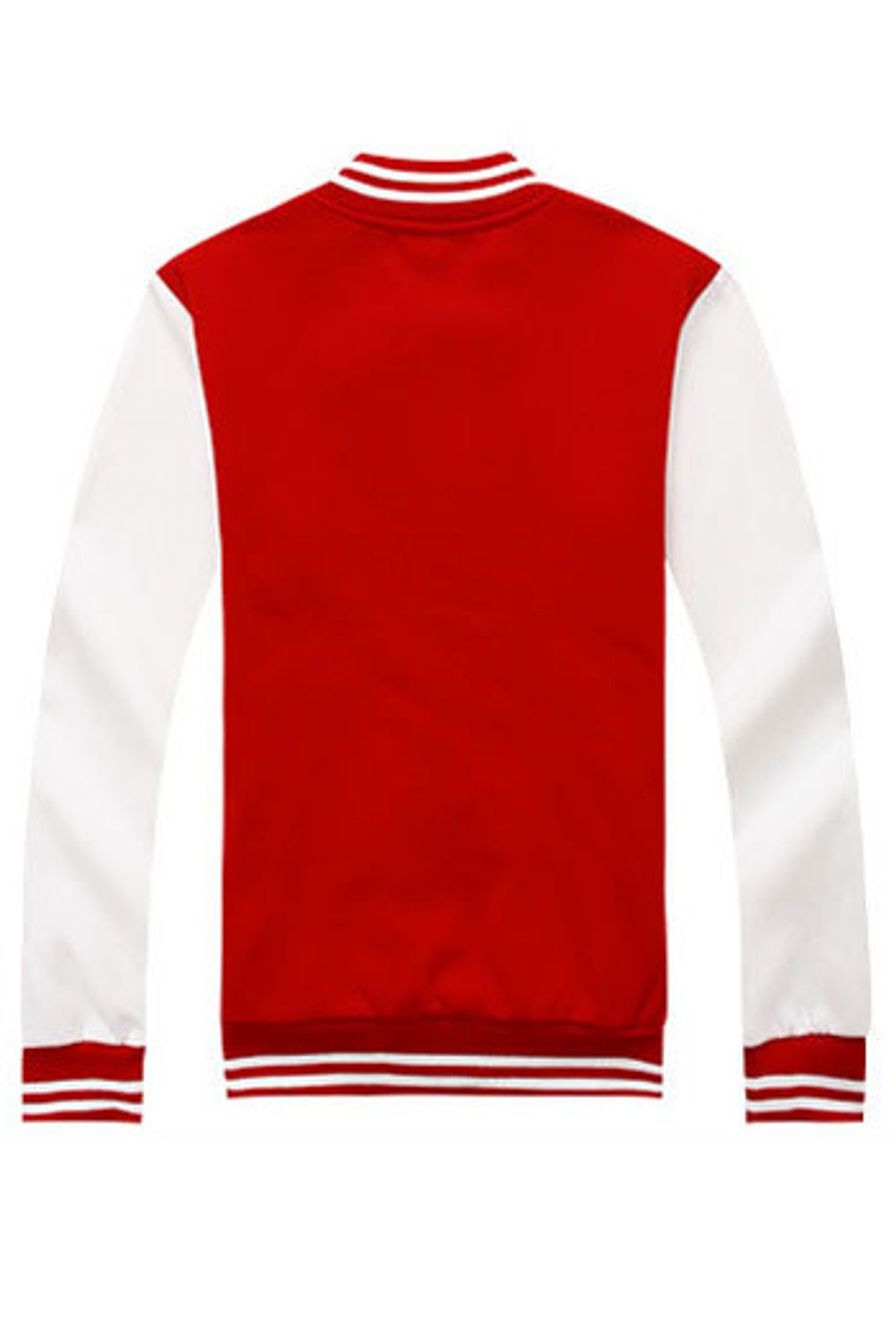 Бомбер красный с белым фото спина