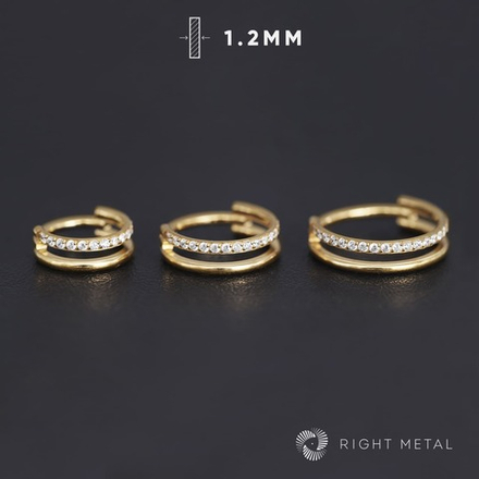 Кликер Cuff Crystal PVD Yellow 1.2мм