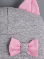 Шапка с ушками трикотажная и снуд