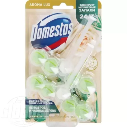Блок для унитаза подвесной Domestos Power 5 Белая роза и чайное дерево, 2х50 г