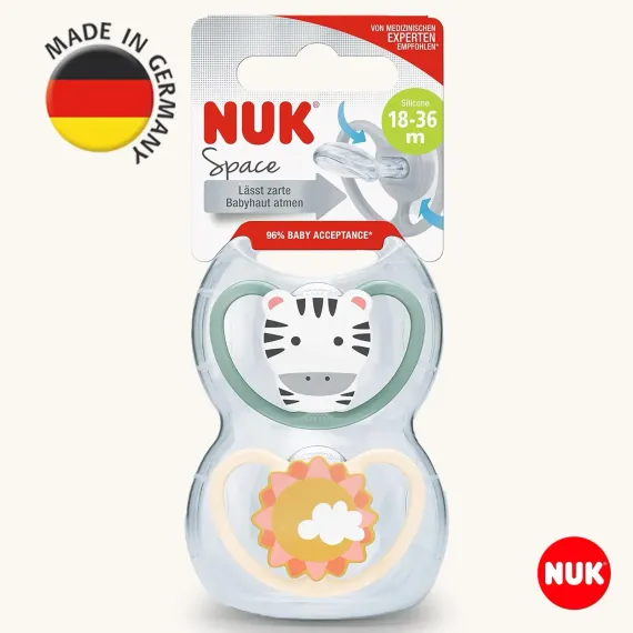 Пустышка Nuk силикон ортодонтическая 2 шт.