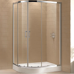 Душевой уголок Cezares Eco 120x100 ECO-O-RH-2-120/100-C-Cr профиль Хром стекло прозрачное
