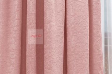 Комплект штор Луи (светло-розовый). Шторы из стриженного бархата
