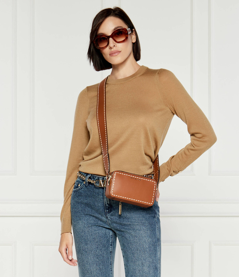 Кожаная сумка через плечо Michael Kors - коричневый(32T4GJ6C1L)