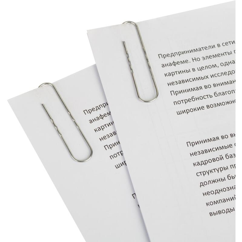 Скрепки канцелярские 50 мм Выбор есть (Attache Economy) стальные оцинкованные (100 штук в упаковке)