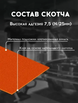 Малярный скотч 24мм*40м бумажный ОРАНЖЕВЫЙ 1 шт REMIX клейкая лента для покраски авто, ремонта / малярная лента без следов, термостойкая