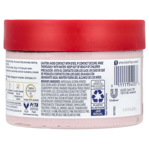 Dove, Скраб для тела, измельченная вишня и молоко чиа, 298 г (10,5 унции)