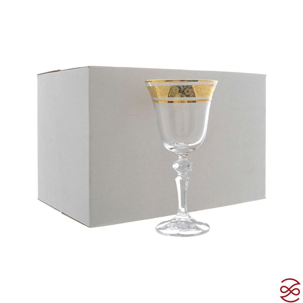 Набор бокалов для вина 170 мл Кристина Золото (6 шт)