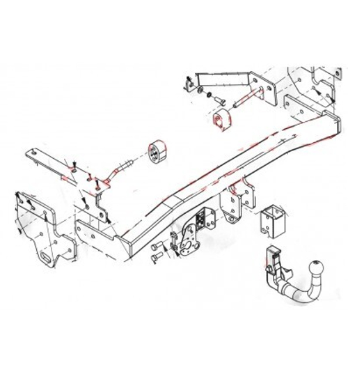 Фаркоп IMIOLA N.A50 Infiniti QX70 2014-, Infiniti QX50 2014-, Infiniti FX30/FX37/FX50 2009-2014, Infiniti EX30/EX37 2011-2014(паспорт и сертификат в комплекте)(без электрики)