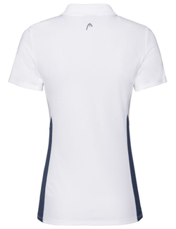 Женское поло Head Club Tech Polo Shirt W - white/dark blue