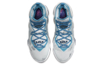 Nike Lebron 19 EP "White and Dutch Blue" slam dunk shock absorption, non-slip, wear-resistant, rebound wrapping support, high-top actual combat basketball shoes for men and women with the same silver-gray domestic version