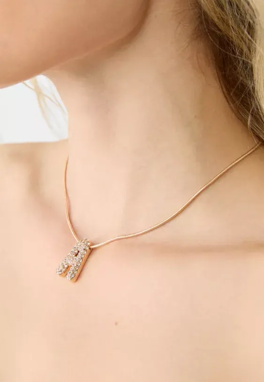 STRADIVARIUS Ожерелье с инициалами из горного хрусталя, золотой