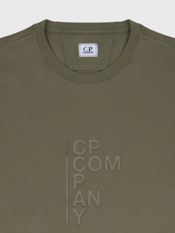 Футболка C.P. Company 30/1 Jersey Vertical Logo Ivy Green