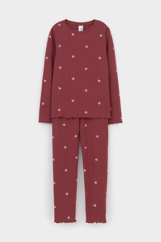 пижама  для девочки  К 1618/шоколадный десерт,сердечки