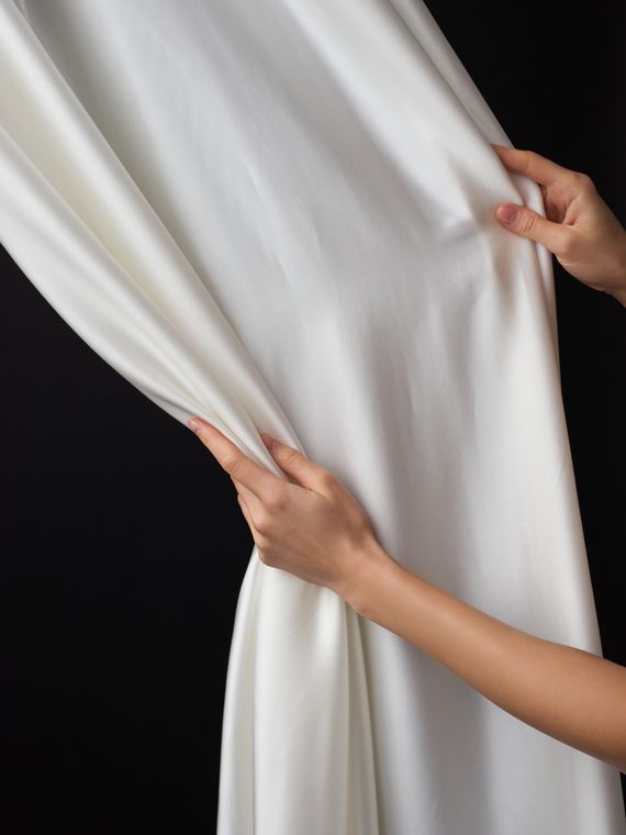 Шелк вискозный стрейч, арт.15308, Китай, айвори