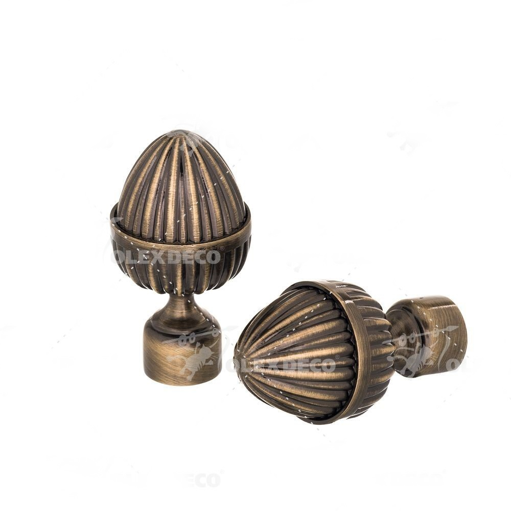 Наконечники "Одеон" d19 мм, цвет антик