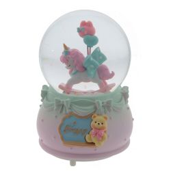 GAEM Фигурка декоративная "Лошадка" в стекл шаре (муз, подсвет, 2xAAA н/п), D8 см, L9 W9 H13 см