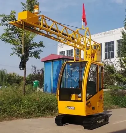 Детский аттракцион грузоподъемный кран с электромагнитом "Башенный кран"