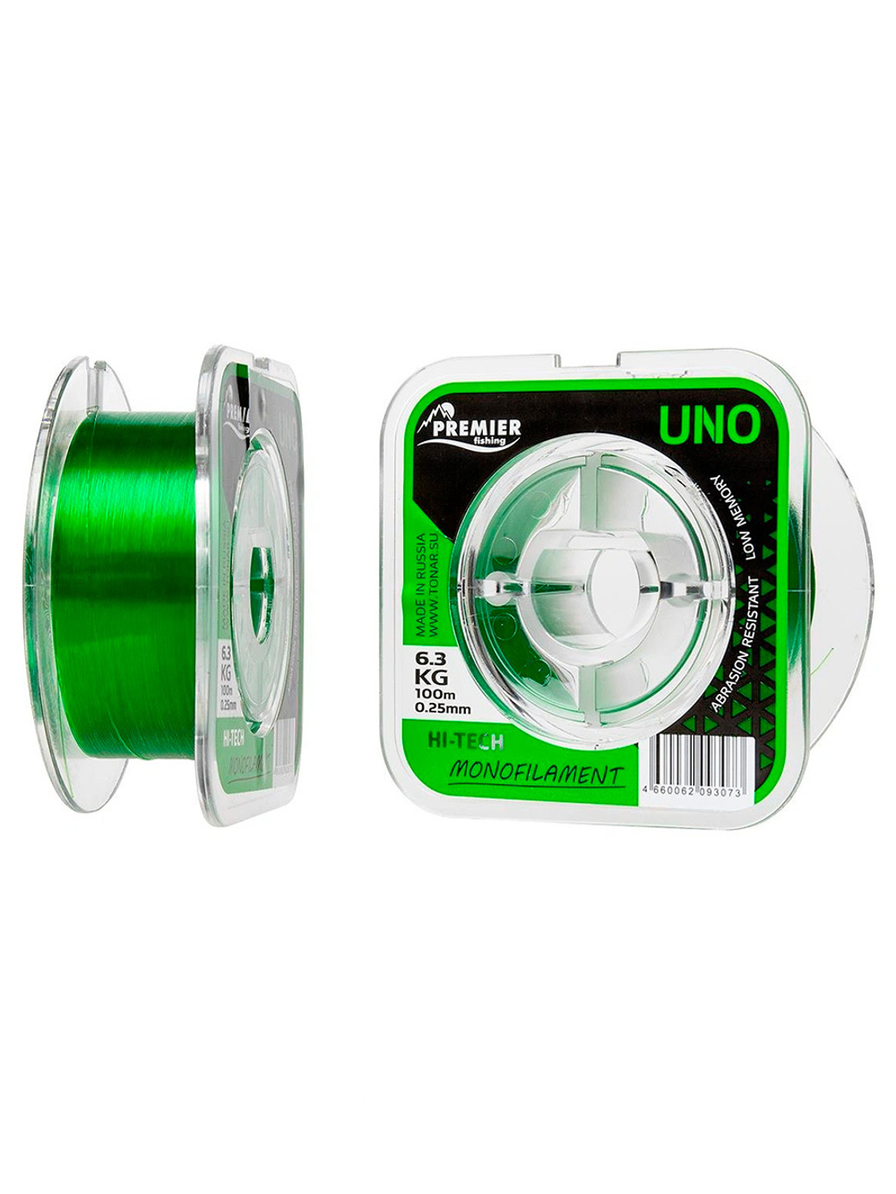 Леска для рыбалки Premier Fishing UNO Green Nylon 0,30mm/100m (PR-U-G-030-100)