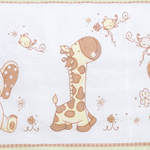 Комплект в кроватку 6-ти предметный. "Жираф и слоненок", зеленый