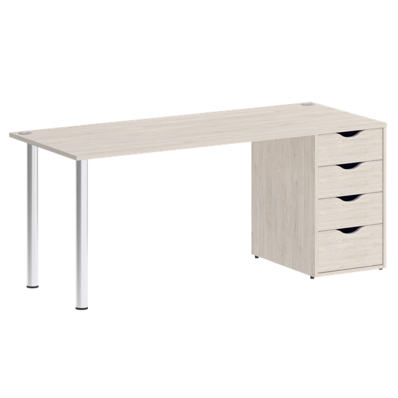 Home Office Стол письменный VR.SP-3-178.4 Денвер Светлый/Хром 1780*720*750