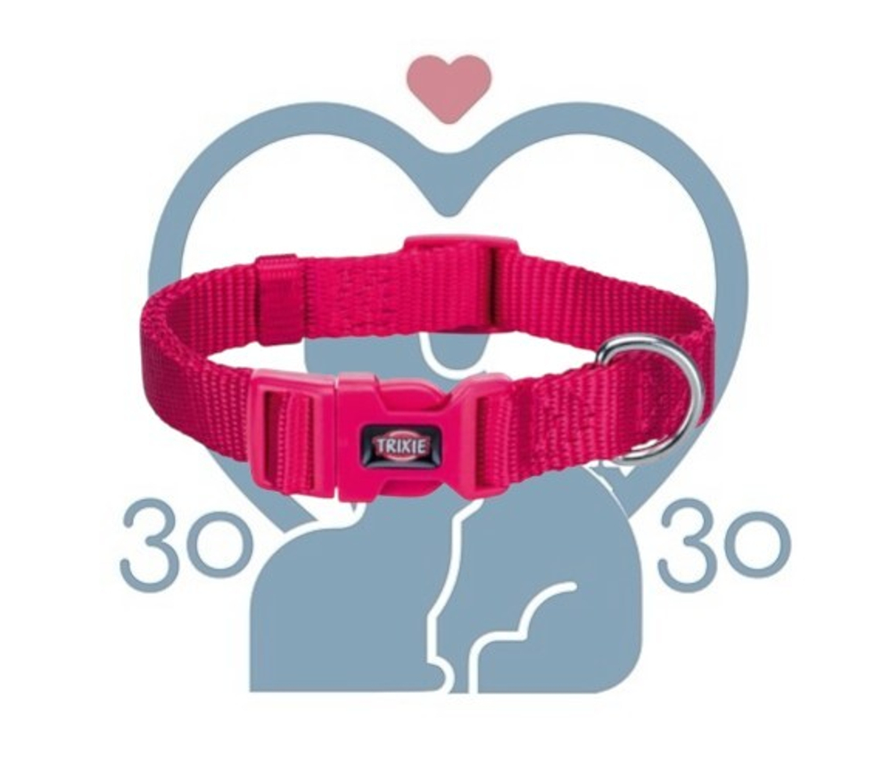 Trixie Ошейник Premium Collar Fuchsia S-M,30-45см-15 мм,нейлон фуксия