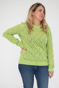 Джемпер А.Г., 50% хлопок, 50% акрил, цвет салатовый