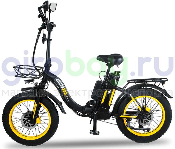 Электровелосипед Minako F11 Pro Dual 48V/20Ah (полный привод) 2025 года - Желтый обод фото №2