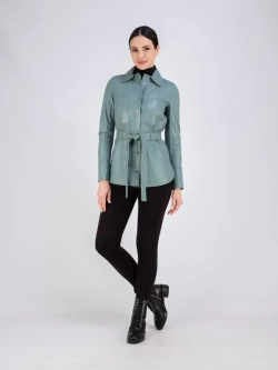 Кожаная куртка весна - лето рубашка