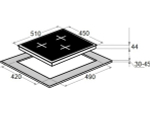 Варочная панель MAUNFELD EVCE453SDPBK электрическая